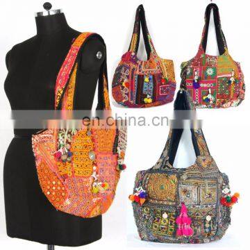 Gypsy Vintage Banjara Bag,Ethnic Vintage Tribal Shoulder Banjara Tote Bags Boho Gypsy Purse hand Embroidered Fabric wholesale