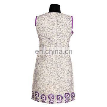 PURPLE PRINT KURTIS O -NECK LATEST DESIGN INDIAN PRINT