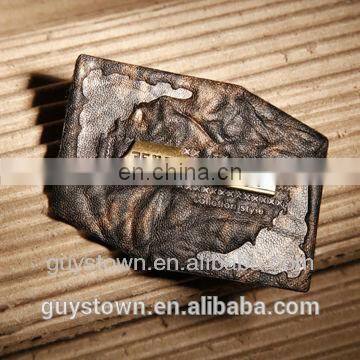 Custom Private Brand Jeans Genuine Leather Patch With Metal Logo photo-3