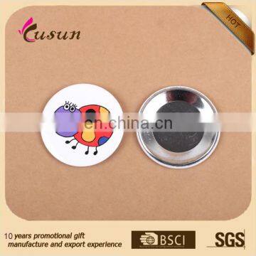 OEM custom made printed round tin button badge