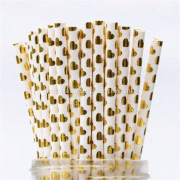 Biodegradable Paper Straws with cute pattern | Bulk Paper Straws for Concessions, Smoothies, Juice, Crafts, Party Supplies, Decorations
