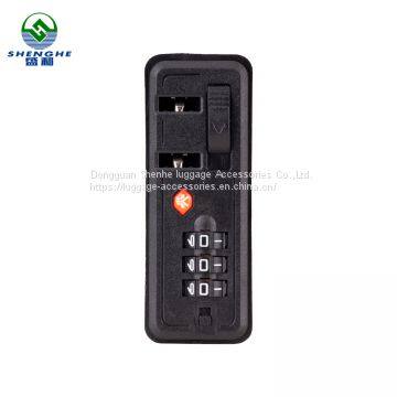 guangzhou low price travel luggage suitcase accessories and bag parts plastic combination zipper locks