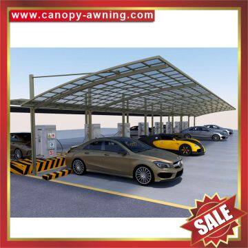 Outdoor Alu Aluminum Aluminium pc Polycarbonate Sun Rain Parking Carport Car Canopy Shelter Cover Supplier photo-3