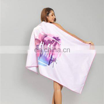 High Quality Sublimation Printing Hotel Shower Quick-Dry Microfiber Beach Towel With Logo photo-3