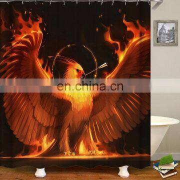 I@home Ready Made Polyester Black Color Cat 3d Shower Curtain Bathroom Mildew Resistant Waterproof photo-6
