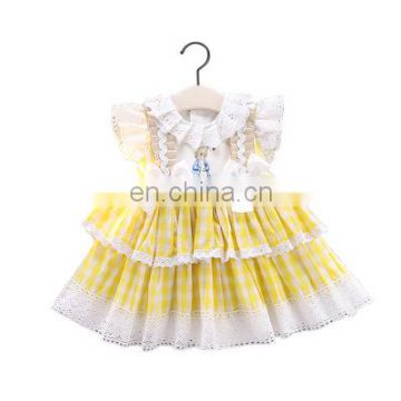 Baby Girl Summer Yellow Rabbit Princess Lolita Dress for Girls Easter Birthday Party