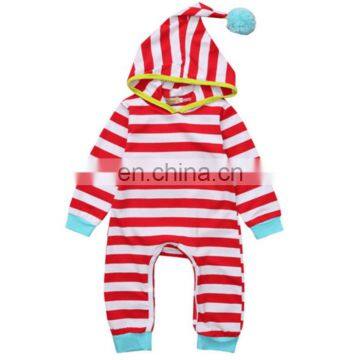 Newborn Cute Striped Rompers Baby Boys Girls Hooded Romper Jumpsuit photo-3