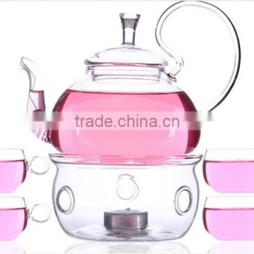 Tea set,Glass Teapot 600ML and Cups,High Temperature Resistance