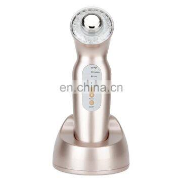 Newest Handheld Home Use Rechargeable Photon Ultrasonic Skin Care device FF1388B ultrasonic massager ion infrared facial massage