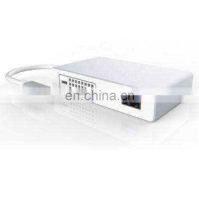 high speed 4 ports to 1 ports type c to DVI HD-MI vga 1080p 4k adapter