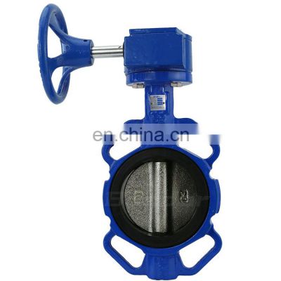 Bundor PN16 Wafer Butterfly Valve Seat Ring Worm Gear Butterfly Valve