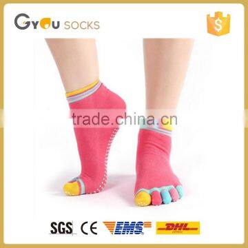 knitting Cotton Sport Gym Non Slip Massage Toe Socks yoga socks Full Grip With Socks Heel