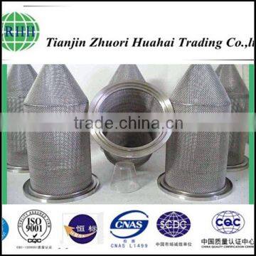 wire mesh strainer and cone type stainless steel material