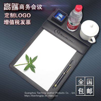 Meeting Clipboard Legal Size Leather Documents Notepad Holder with Pen Holder