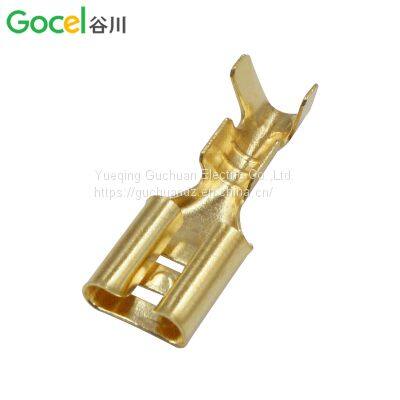 6.3 plug spring  terminal block DJ622-6.3 iron-plated copper terminal