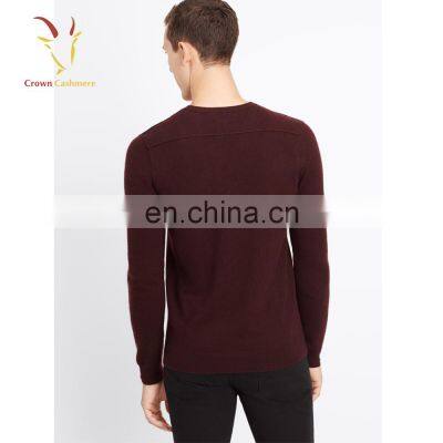 Men's Long Sleeve Solid Color V-neck Classic Sweater Pullover photo-5