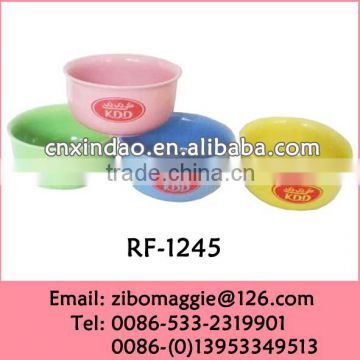 Zibo Made New Style Glazed Promotional Ceramic Shallow Salad Bowl for Dinner Set