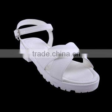 2016 New Modern Beautiful Summer New Design Girl Buckle Ankle Sandals Whole White photo-3