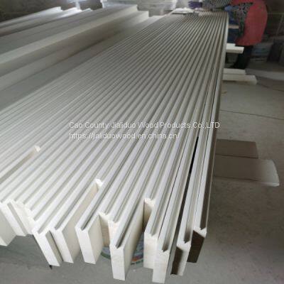 Gesso primed natural wood plantation shutter components