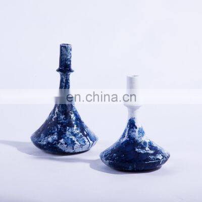 Wholesale Ceramic Decoration Chinese Handmade Pottery Blue And White Porcelain Vase For Home Decor photo-2