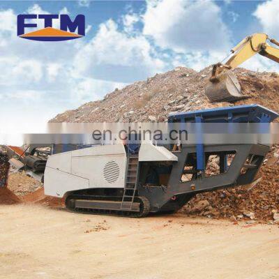 2019 Mobile type crawler sandstone crusher/portable wheel tire type crushing plant Manufacturer