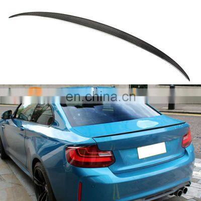 For BMW 2 series F22 F23 M2 F87 M style carbon fiber rear boot lip spoiler 2014-2018