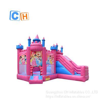 Inflatable Princess Bouncer Jumping Castle Slide Commercial Bounce House With Slide Bounce House  Slide Combo
