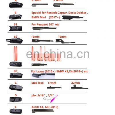 Wholesale High Quality Front Windshield Soft Flat Frameless Universal Hybrid New Windshield Wiper Blades photo-5