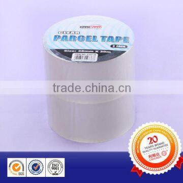 2roll/Shrink Clear BOPP Packing Tape with Label Covered