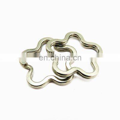 Custom Strong Durable Light Beautiful Star Shape Silver Key Chain Key Ring For Gift photo-4
