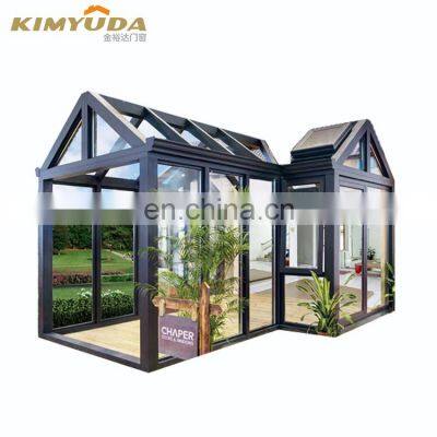 JYD factory Customized Construction Aluminum Panels Glass Houses Modern Glass sunroom glass roof panels houses sun room system