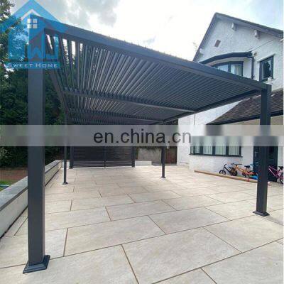 Chinese Motorized Waterproof Louvre Roof Garden Gazebo Price Pergola Outdoor aluminum pergola