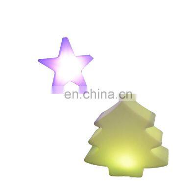 PE plastic led commercial christmas light solar outdoor holiday lighting shooting star Christmas Customized Led Decorative Trees