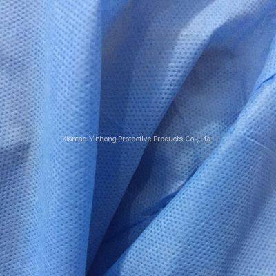 Free Sample Blue Disposable SMS Isolation Gown For Hospital photo-3