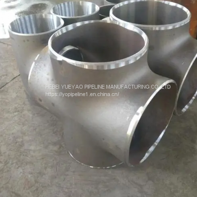 ASME B16.9 Carbon steel A105 A234WPB butt weld seamless sch40 sch80 sch160 equal pipe cross