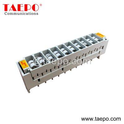 Sample Free 10 pairs 3 pole over voltage krone LSA protection magazine with GDT arrester from China Factory TAEPO