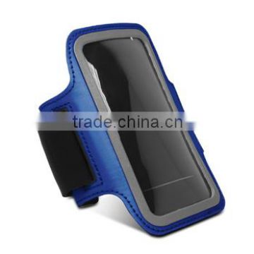 running armband mobile phone pouch, with a key pocket, adjustable hook and loop for promotion