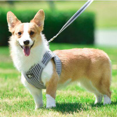 Premium Dog Chest Strap Leash Adjustable Reflective Pet Harness with Padded Handle & No-Pull Design