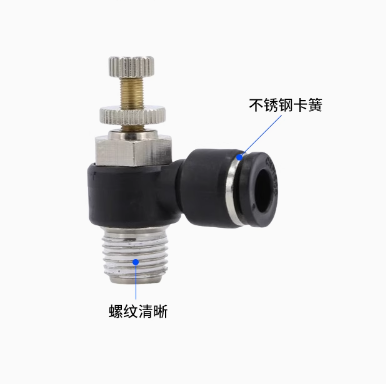 Tracheal Throttle Valve Quick Connector Cylinder Speed Control Valve Adjustable Sl4 6 8 10 12 - M5 01 02 03 04 photo-5