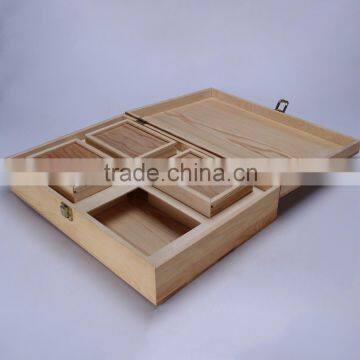 Cheap handmade wood tea storage box for gift packing