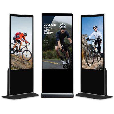 43 - 65 дюймовый напольный ультратонкий ЖК-рекламный аппарат, вертикальный все-в-одном Android-прибор с сенсорным экраном и высокоразрешительным дисплеем