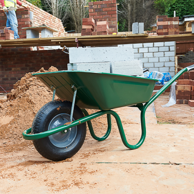 Steel Wheelbarrow With Ergonomic Handles and 160L Volume for Landscaping photo-2