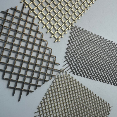 Decorative Woven Metal Outdoor Screen / Decorative Gold Metallic Wire Mesh / Decorative Metal Mesh