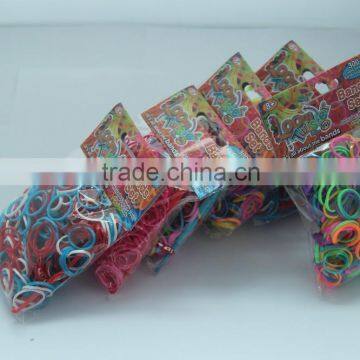 Latex free silicone glitter loom bands