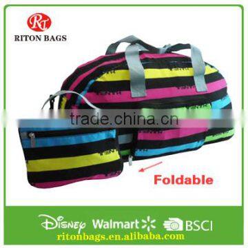 large capacity colorful foldable travel bag