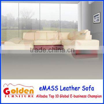 EM-ls6000 alibaba usa designs u shaped pu modern sofa