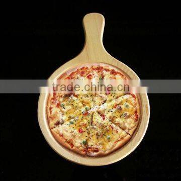 Bamboo cutting board Wood Pizza Peel / Cutting Board / Serving Tray round pizza cutting board