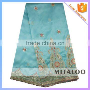 Mitaloo MGP1009 George Lace latest Raw Silk George Fabric Water Blue Lace Fabrics
