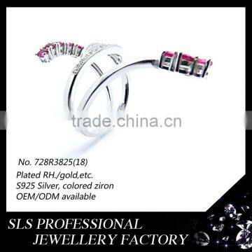 Jewelry Mood Rings With Ruby Stones Long Ring for Girls Fashion Finger Rings Silver 925 photo-6