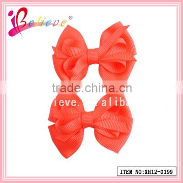 Wholesale 2015 newest high quality boutique kids ribbon bow clips